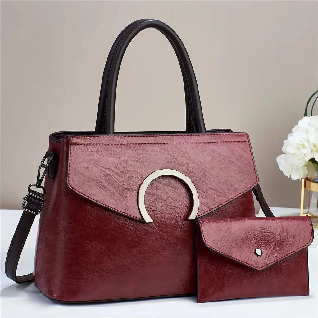 Fashion and Shoulder Baobao Bag Women's Luggage Mother American Junior One Women's Handheld Piece New 2023 Women's European Set Two Bag