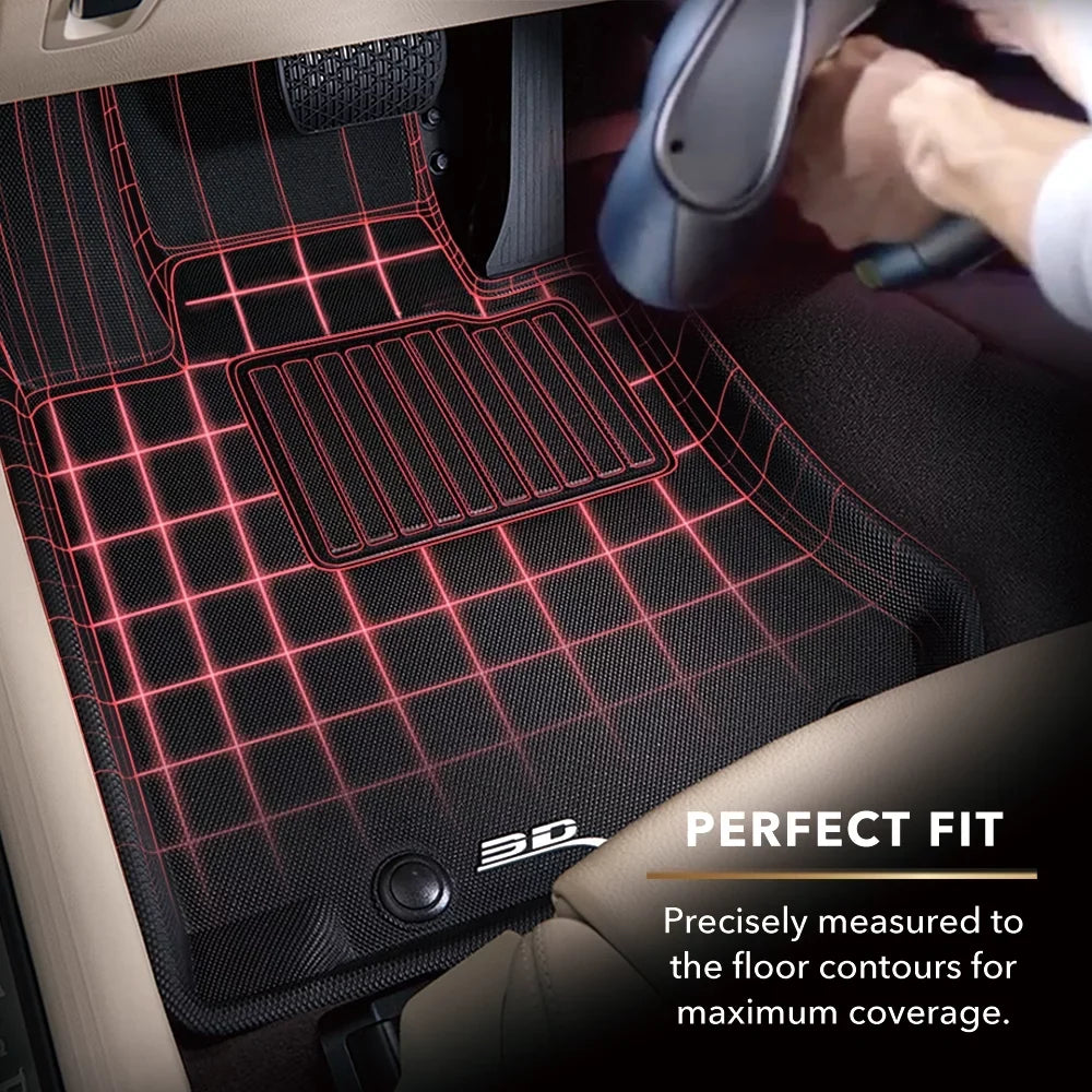KAGU (BLACK) MAXpider CHRYSLER compatible PACIFICA/VOYAGER Mat Set 3D 2020-2024 Full with - Floor