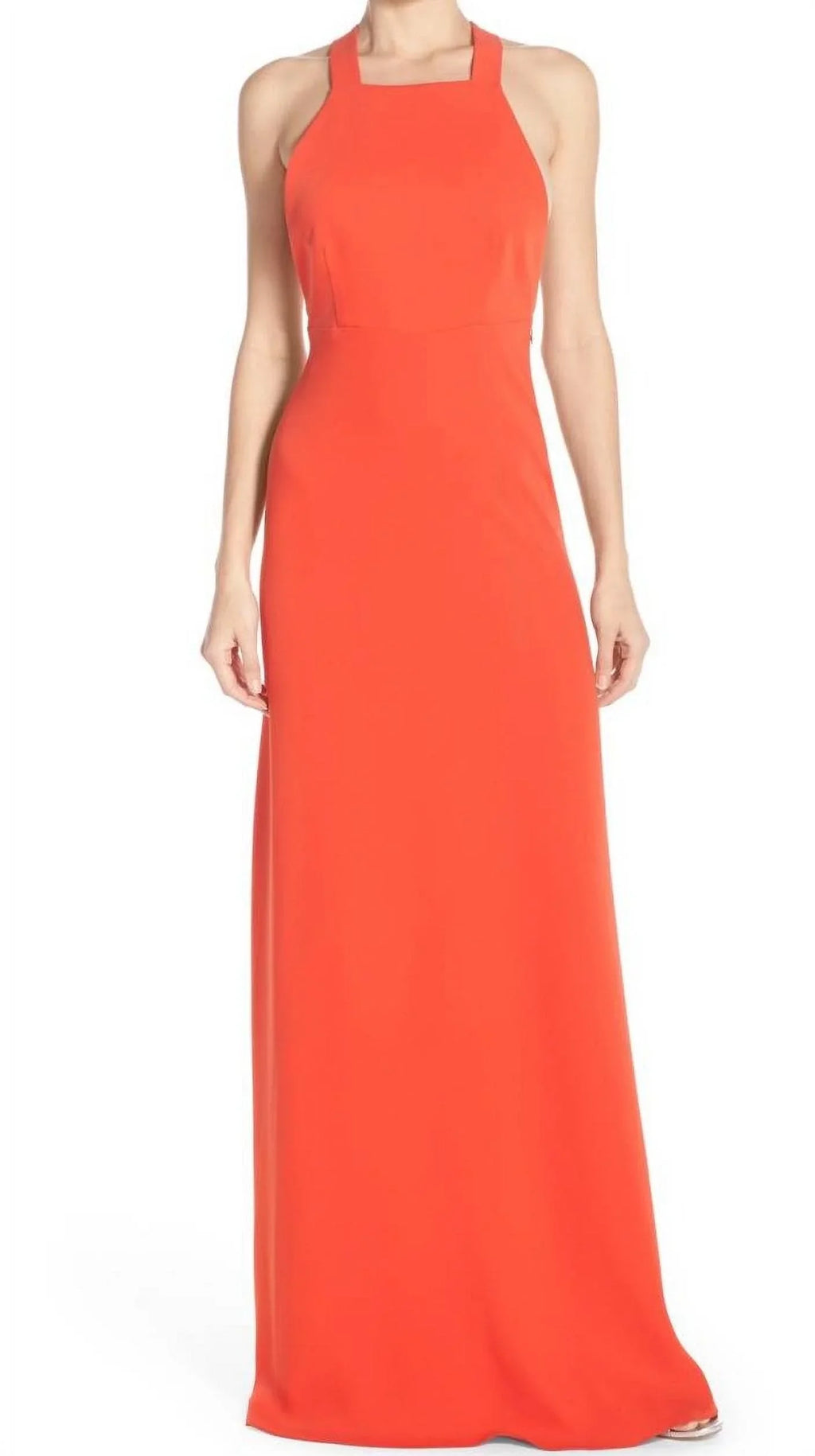 outfit 8 Orange NEW Jill Gown Jill Straight-Neck dimension Womens Stuart