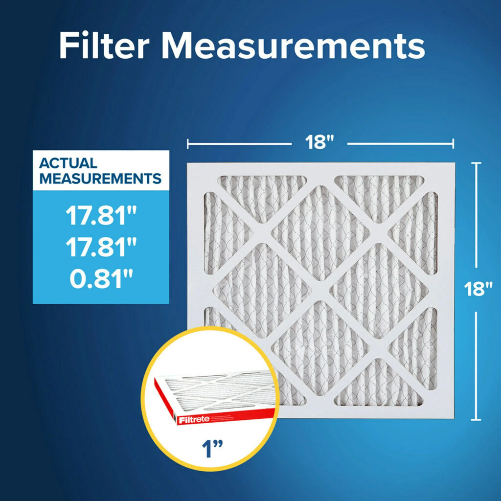 Allergen Air Filter, MPR Filtrete MERV 11, 1000 1 Defense, 18x18x1 Filter