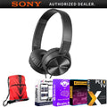 Essential Entertainment Deco Noise Drawstring Life Audio Extended Bag USA Bundle Cancelling Tech Smart + with Bundle MDRZX110NC Headphones Battery