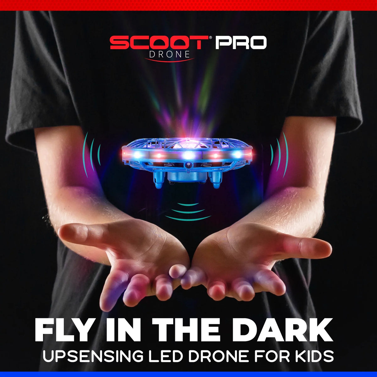Drone Mini Aerial Hand Light Controlled LED Force1 Drone (Blue) Pro Projector with Scoot