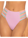 Waist Lucca Womens High Bottom Swim Rose Separates Isabella Strappy