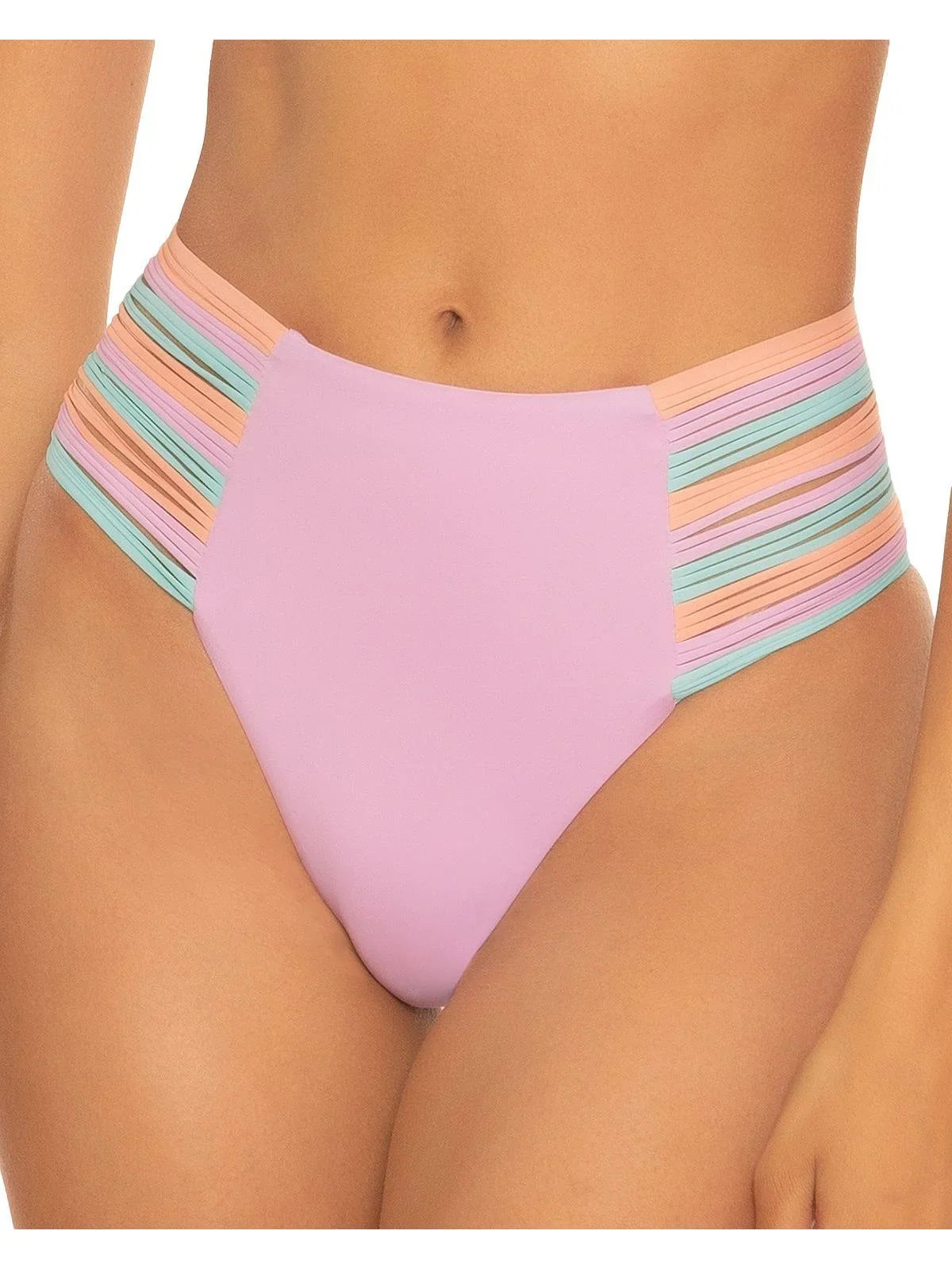 Waist Lucca Womens High Bottom Swim Rose Separates Isabella Strappy