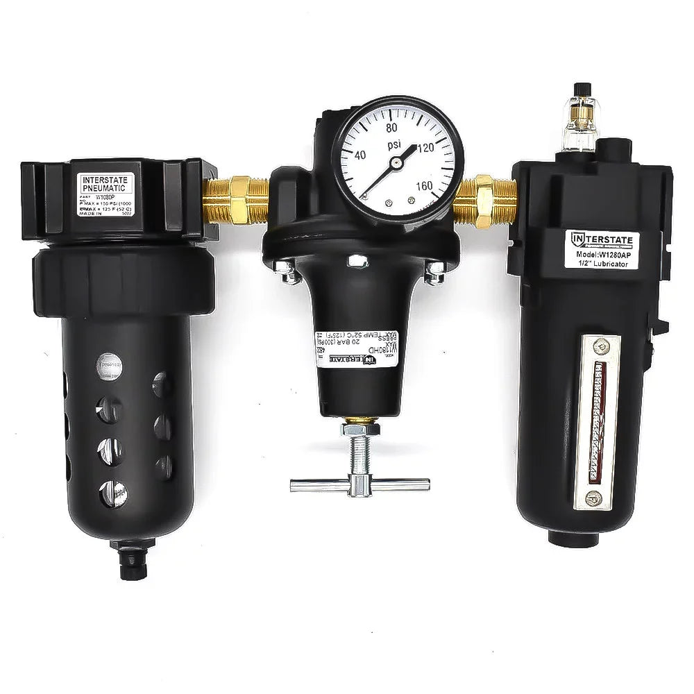 Bowl Filter Handle Pneumatics WC1081HDGP Lubricator Poly â€ "T" Regulator Made USA Large 1/2" - Interstate Integral in Combo