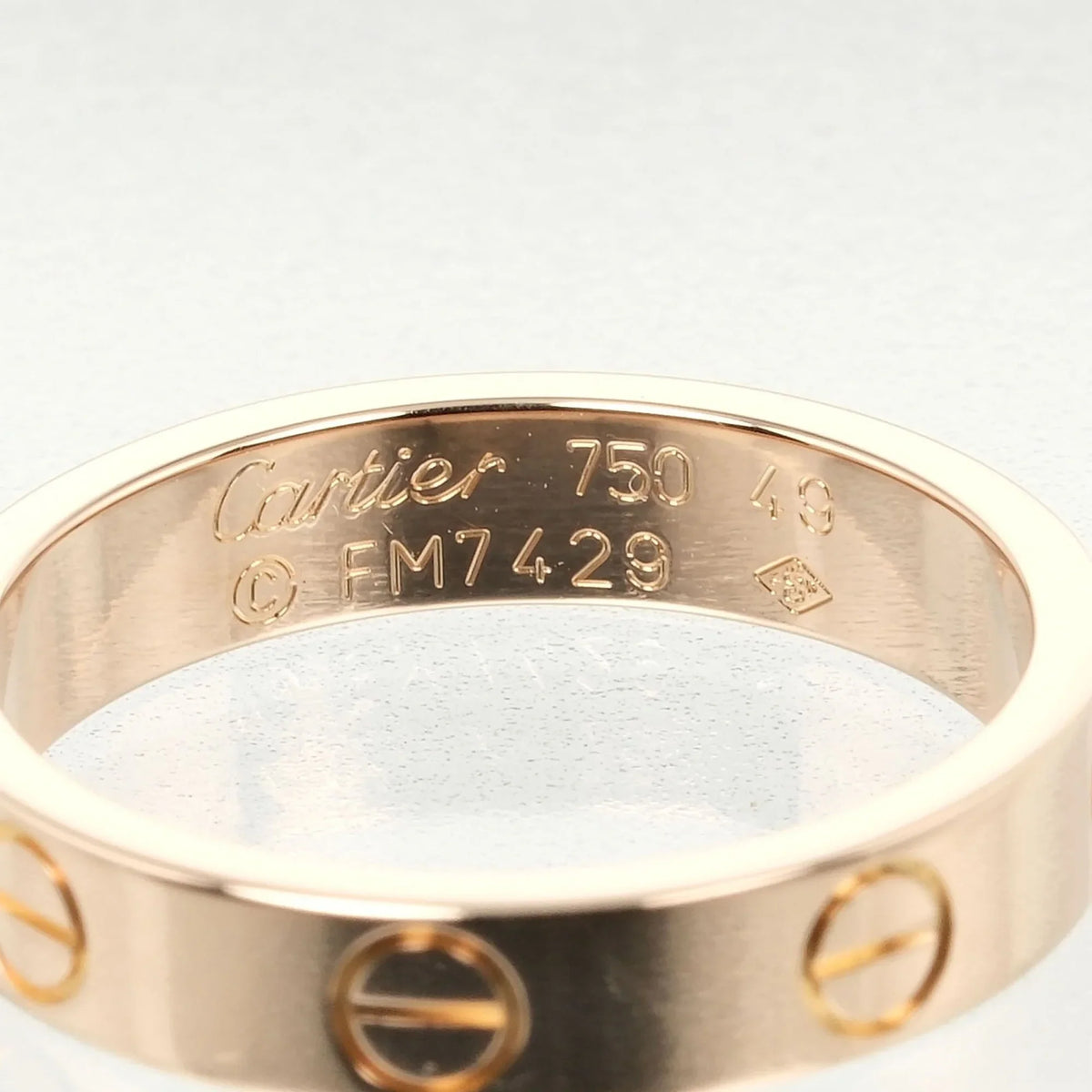 Ring (Good) K18 Approx. Wedding Pre-Owned Gold, Pink Love PG Cartier I132124020 3.6g 9, dimension