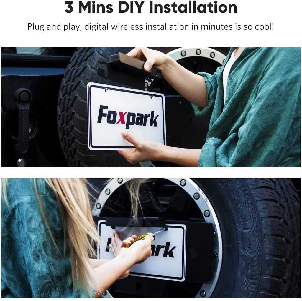 Backup Camera Rear for Back Campervans, Reverse Dual Five-Wheeled Camera Foxpark System Camera Dual for Motorhome Solar View with Trailer Camera Up 1080P RV