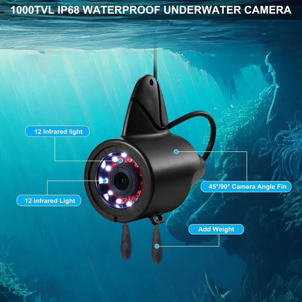 Fishing 7 Ice Fishing Ice Finder Kayak inch Fish Ice Underwater Boat Camera for with Bracket Lake Fishing
