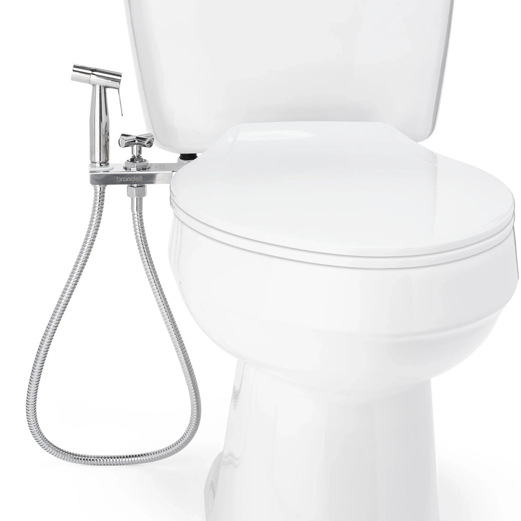 Luxury Steel and Shut with Sprayer off, CleanSpa Holster Stainless Brondell Bidet Integrated Hand-Held