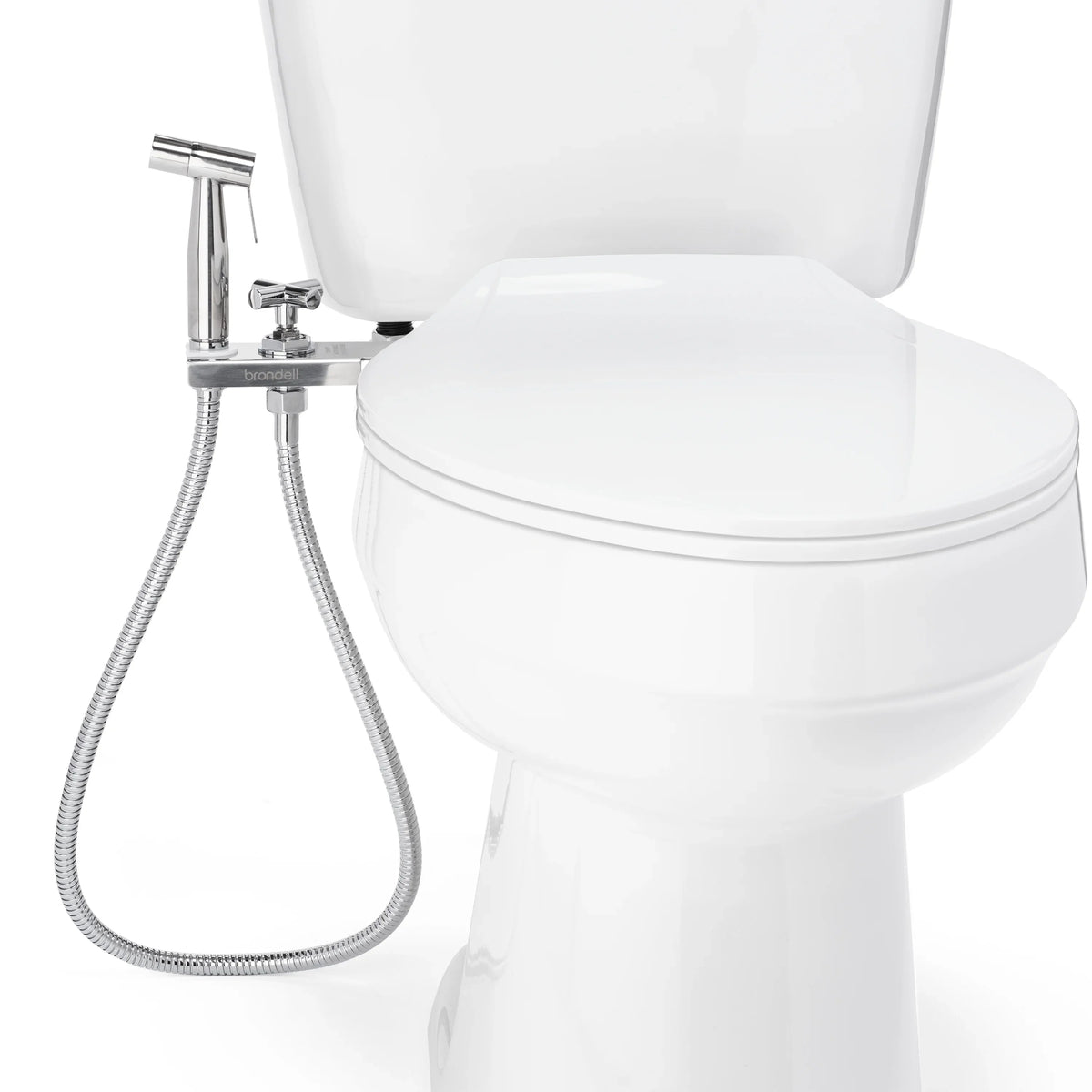 Luxury Steel and Shut with Sprayer off, CleanSpa Holster Stainless Brondell Bidet Integrated Hand-Held