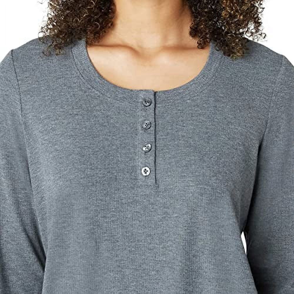 Large) 3-Piece Knit Waffle Eddie Set (Gray, Bauer Women's Pajama