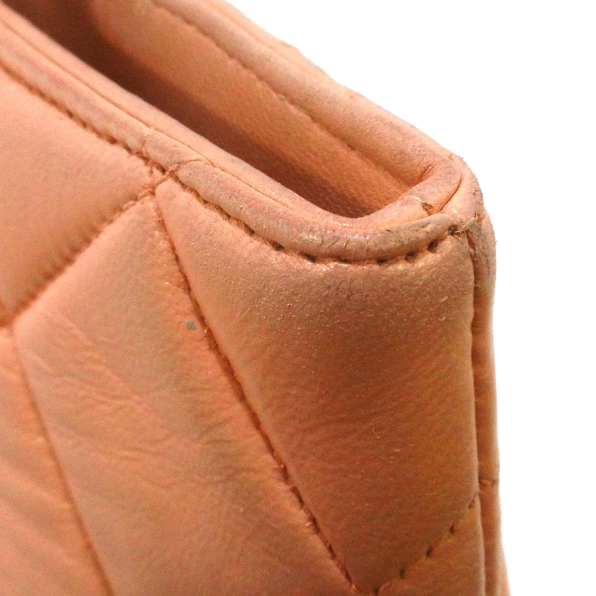 Lambskin Authenticated Bag Leather (Good) Women Orange Medallion Tote Tote Pre-Owned
