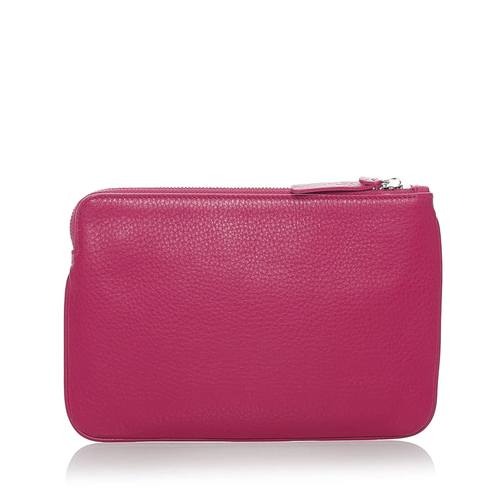 Balenciaga Leather (Good) XS Calf Pouch Women Pink Everyday Pre-Owned Authenticated