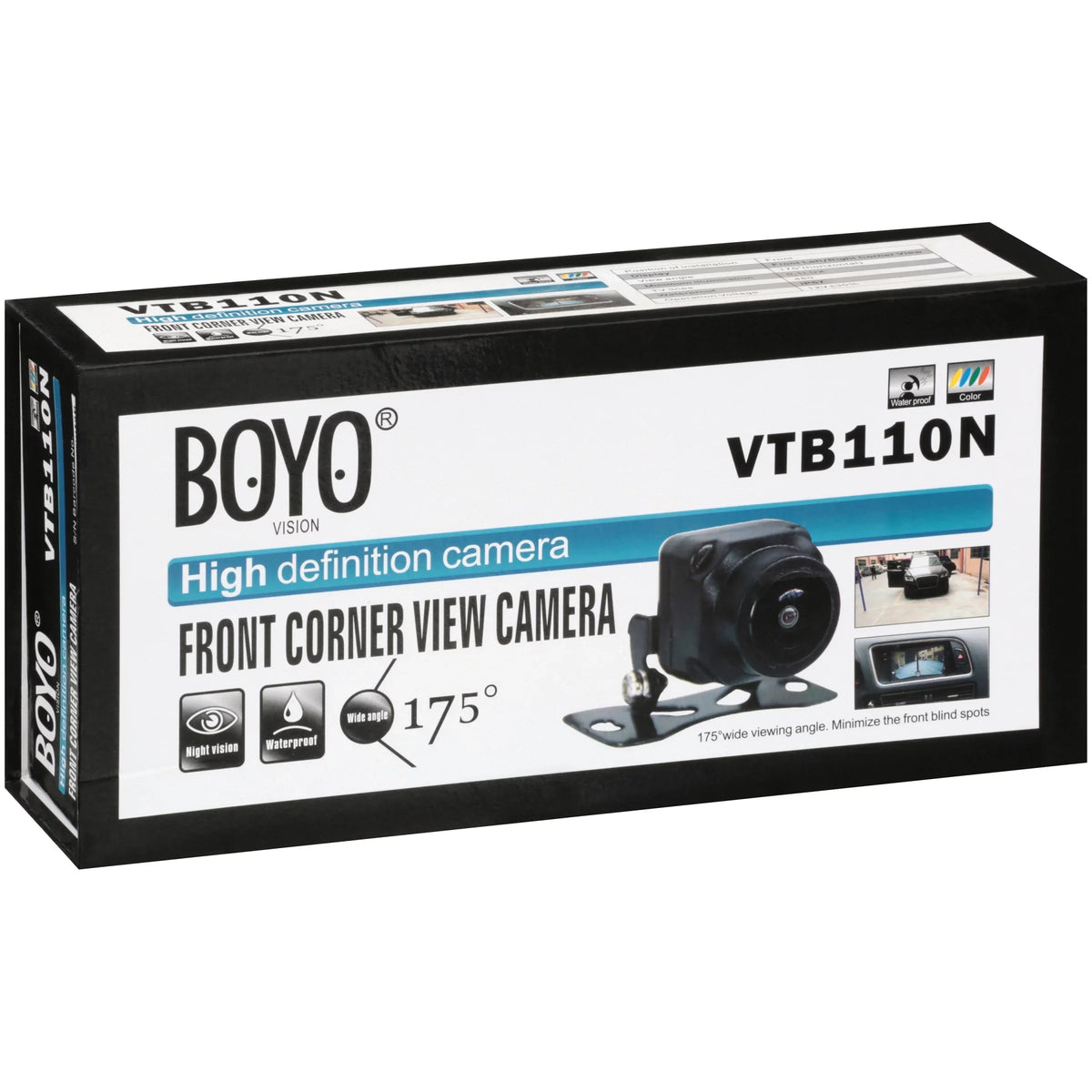 Universal Mount Camera BOYO Front VTB110N Corner-View -